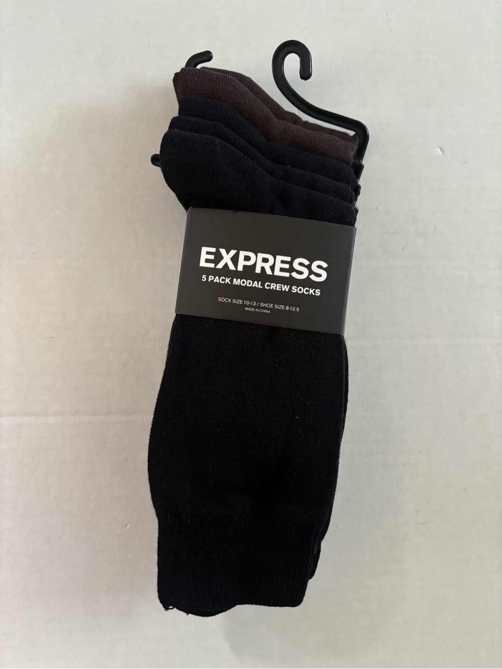 New! Men’s Express 5 pack modal crew socks size 10-13